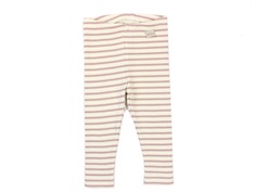 Petit Piao leggings adope rose/offwhite stripes